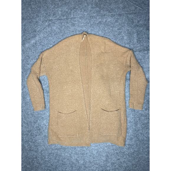 Free People Womens Phantom Long Line Neutral Tan Soft Cardigan Sweater Size S - Picture 4 of 11